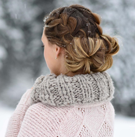 Braided bun hairstyle